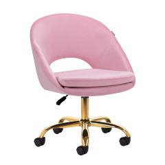 4Rico sedia girevole QS-MF18G velluto rosa