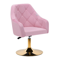 4Rico sedia girevole QS-BL14G velluto rosa