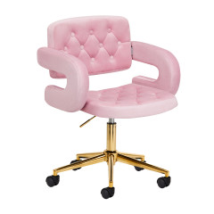 4Rico sedia girevole QS-OF213G velluto rosa