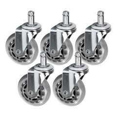 Roll Speed argento ruota sgabello a pressione set di 5 pezzi
