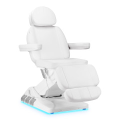 Sedia estetica elettrica SILLON Luxury 3 motori bianco comando a pedale