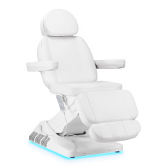 Sedia estetica elettrica SILLON Luxury 3 motori bianco comando a pedale
