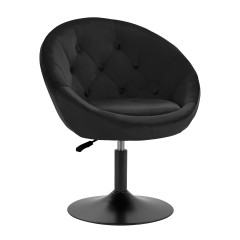 4Rico sedia girevole QS-BL12B velluto nero