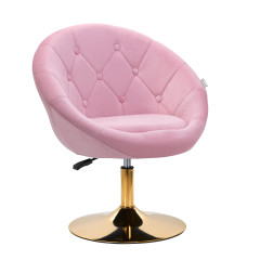 4Rico sedia girevole QS-BL12G velluto rosa