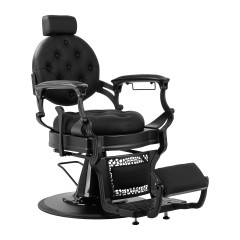 Barber chair Gabbiano Niccolo nero con struttura nera