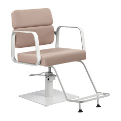Poltrona da parrucchiere Gabbiano Porto bianco beige