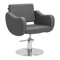 Gabbiano poltrona da parrucchiere Sewilla Grigio base INOX