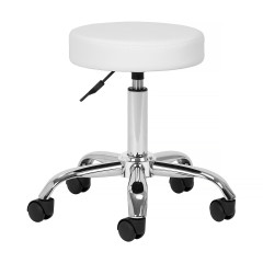Sgabello cosmetico AM-310 bianco v