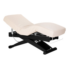 Lettino SPA Sillon Siesta color crema con base nera