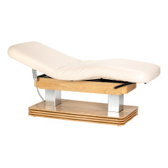 Lettino SPA Sillon Comfort color crema con base marrone chiaro