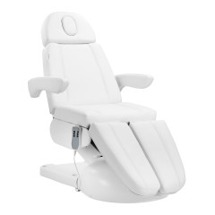 Poltrona cosmetica elettrica Azzurro Lux 3m pedi bianca