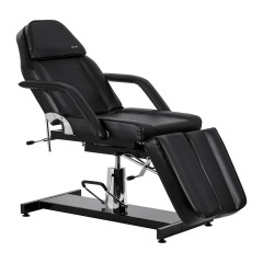 Poltrona idraulica da pedicure Sillon 210 con funzione dondolo e poggiapiedi diviso nero