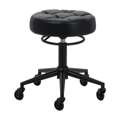 Sgabello da parrucchiere Gabbiano D054 nero con base nera