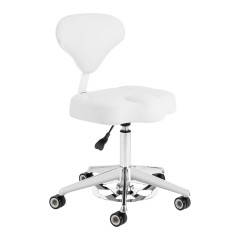 Sgabello cosmetico Azzurro 156-F bump-up bianco come la neve