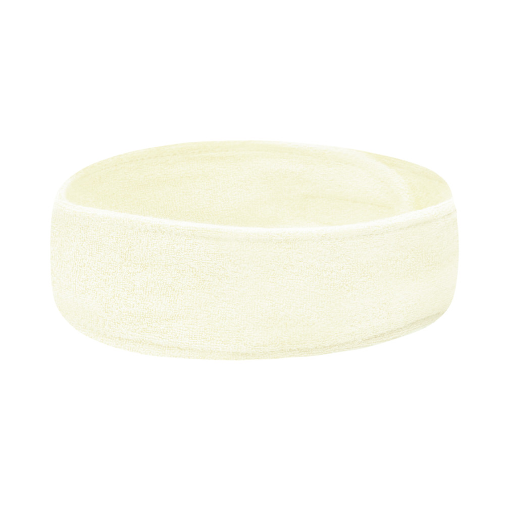 Fascia per capelli in spugna color crema main product photo
