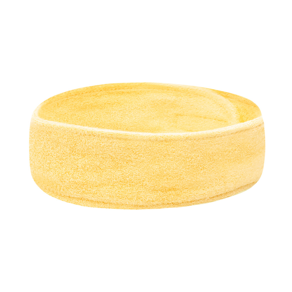 Fascia per capelli in spugna gialla main product photo