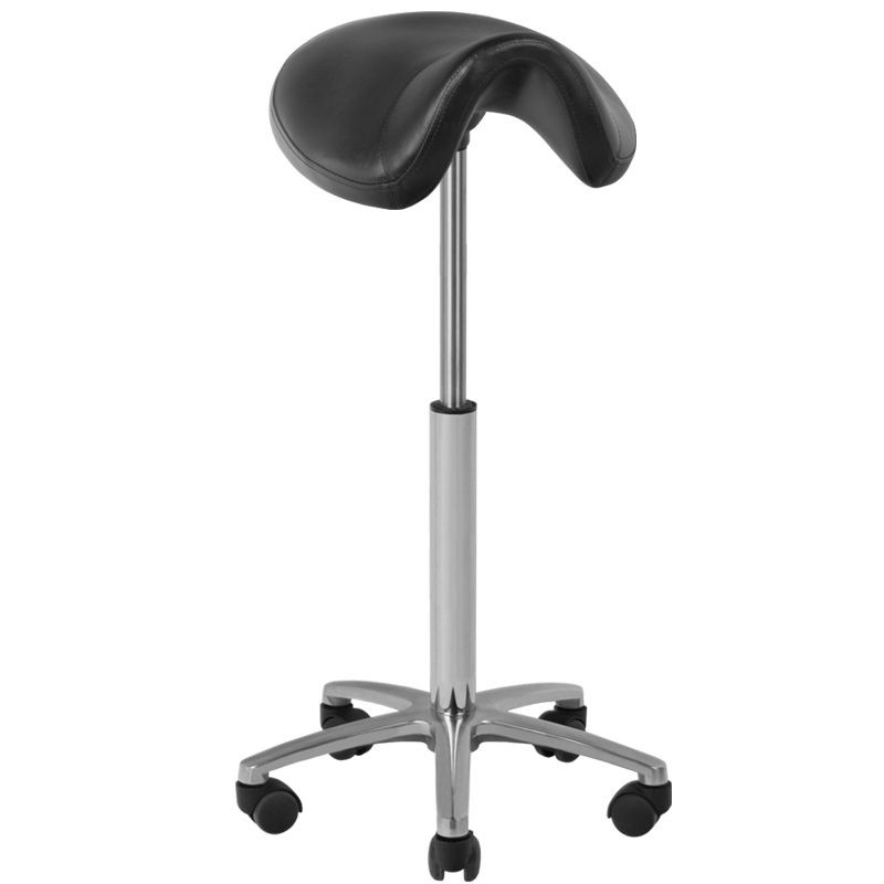 Sgabello cosmetico per barbiere 001B nero alto main product photo