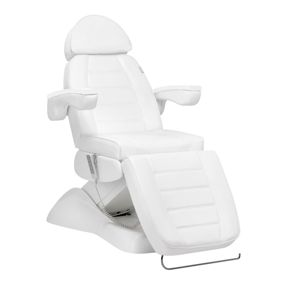 Lux 4M sedia cosmetica elettrica bianca con culla main product photo
