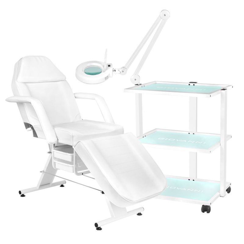 Poltrona cosmetica 202 Basic + tavolo cosmetico 1040 + lampada a led S5 main product photo