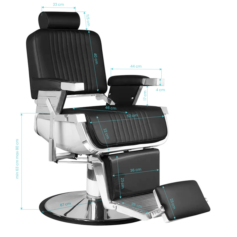 Sedia da barbiere Hair System Royal X nera main product photo