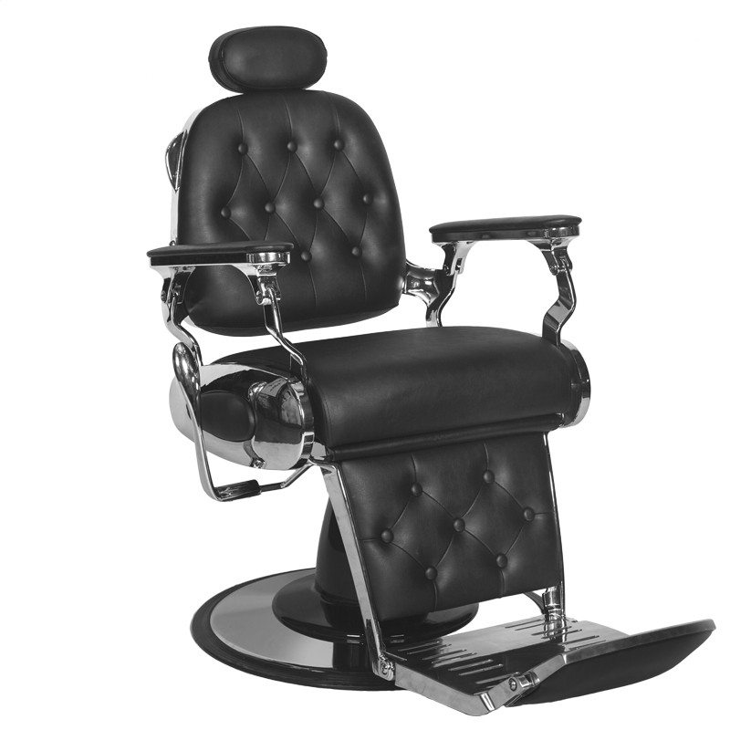 Gabbiano sedia da barbiere Francesco Cromo Nero main product photo