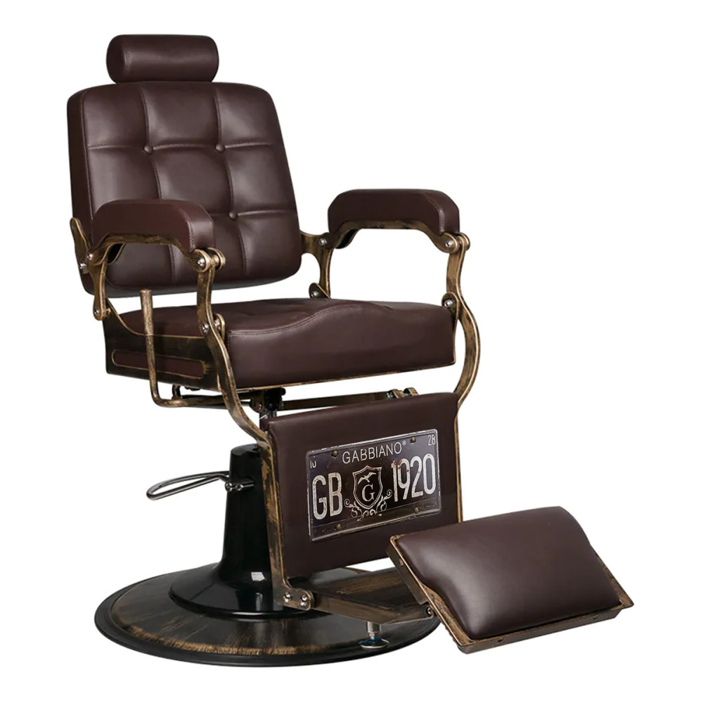Sedia da barbiere Gabbiano Boss brown main product photo