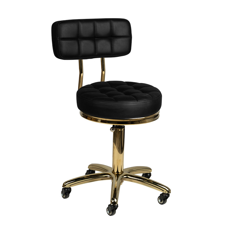 Sgabello cosmetico oro AM-961 nero main product photo