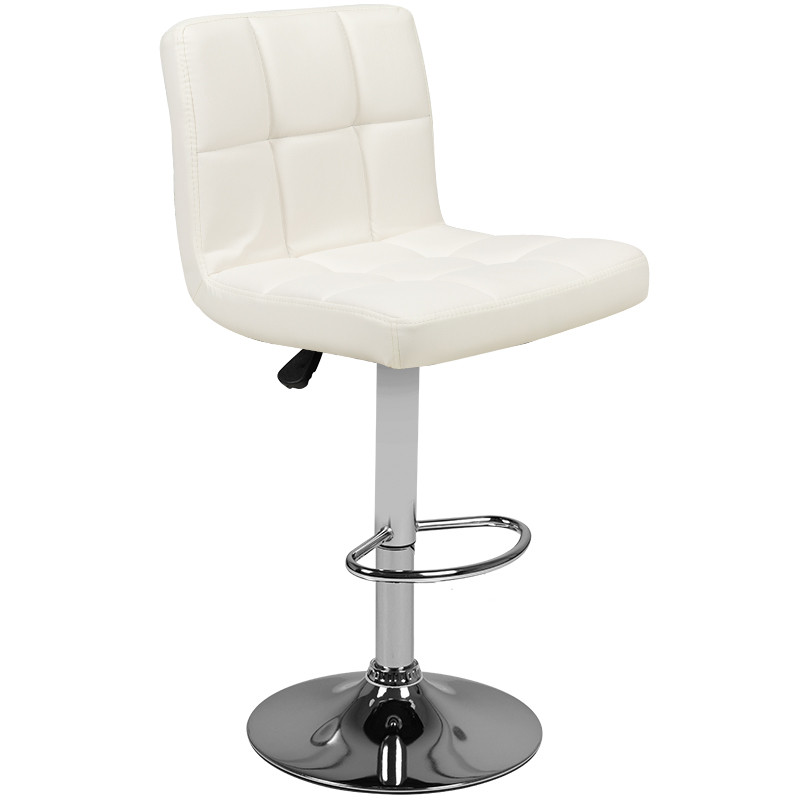 M06 sgabello trapuntato regolabile bianco main product photo