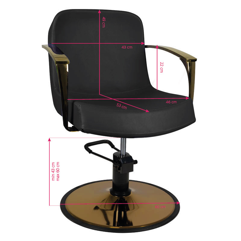 Sedia styling Gabbiano oro Bologna nero main product photo