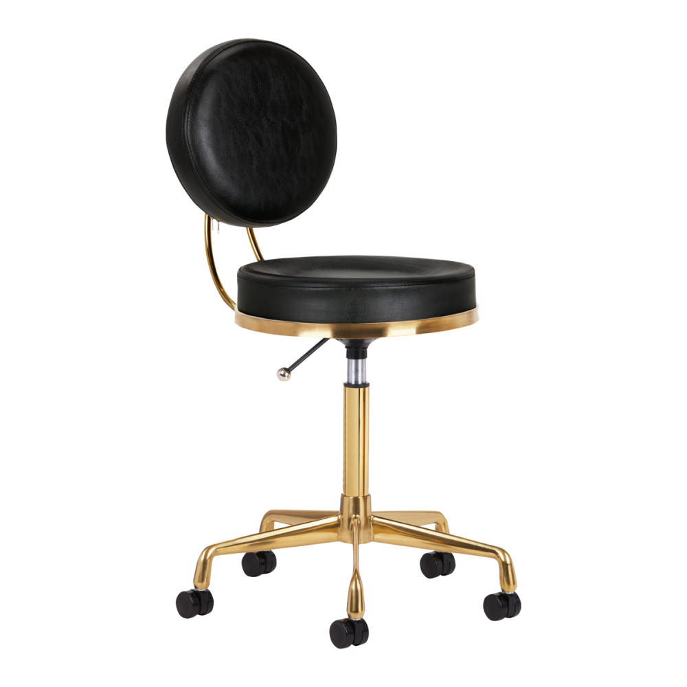 Sgabello cosmetico H5 oro nero main product photo