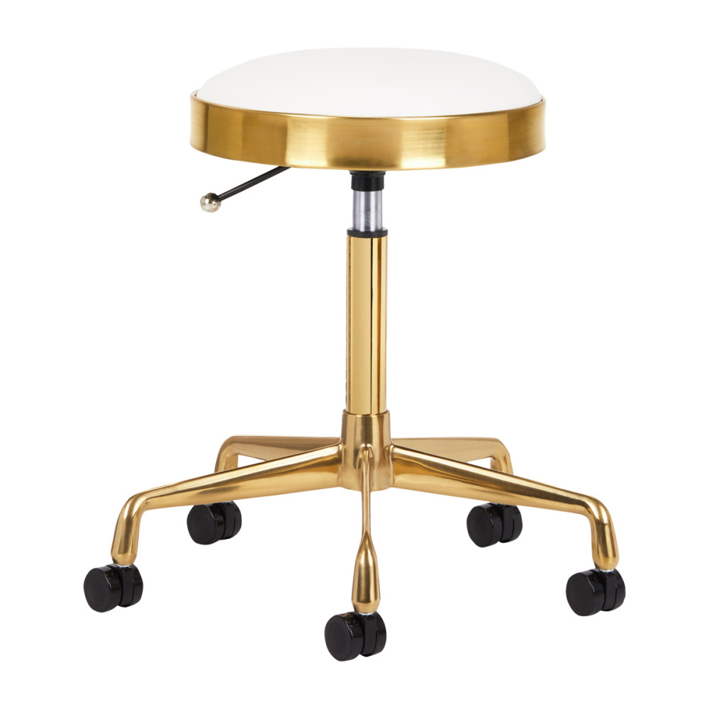 Sgabello cosmetico H7 oro bianco main product photo