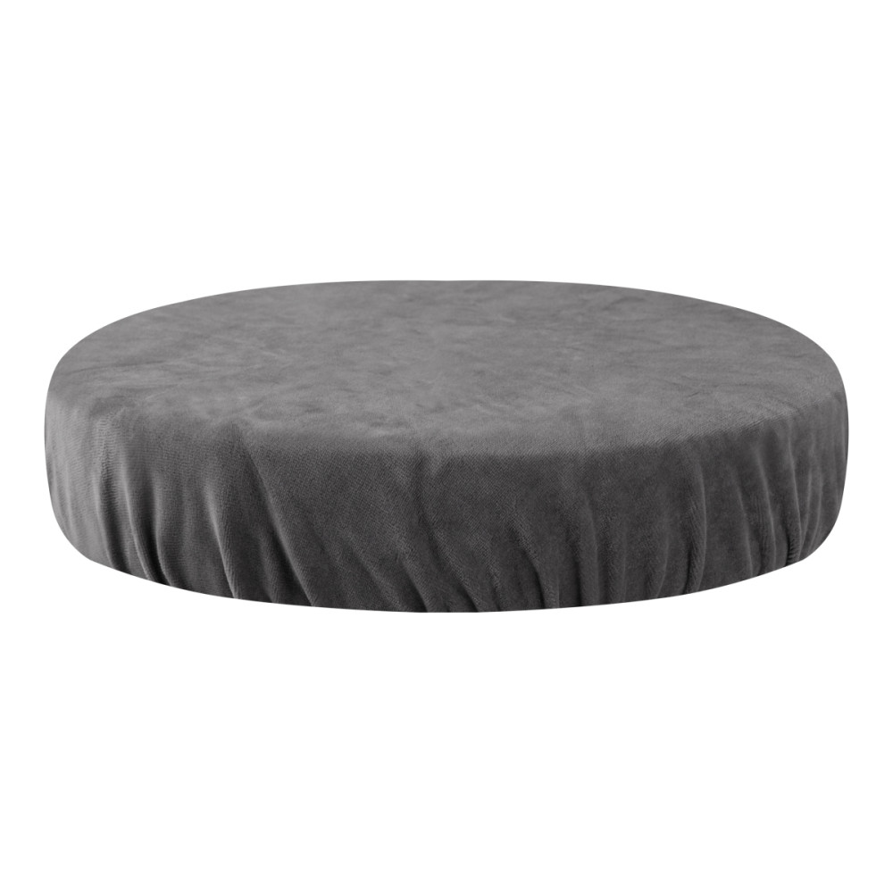 Copri sgabello in velluto grigio main product photo