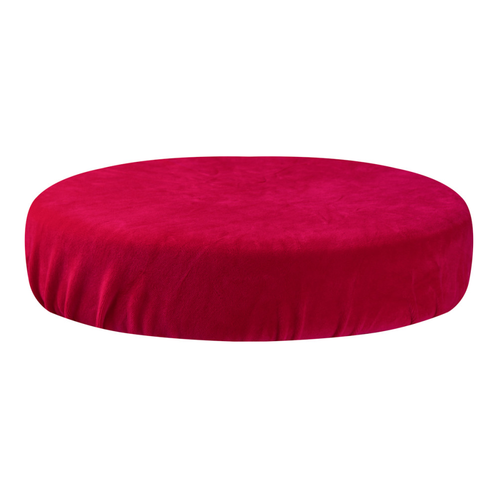 Copri sgabello in velluto fucsia main product photo