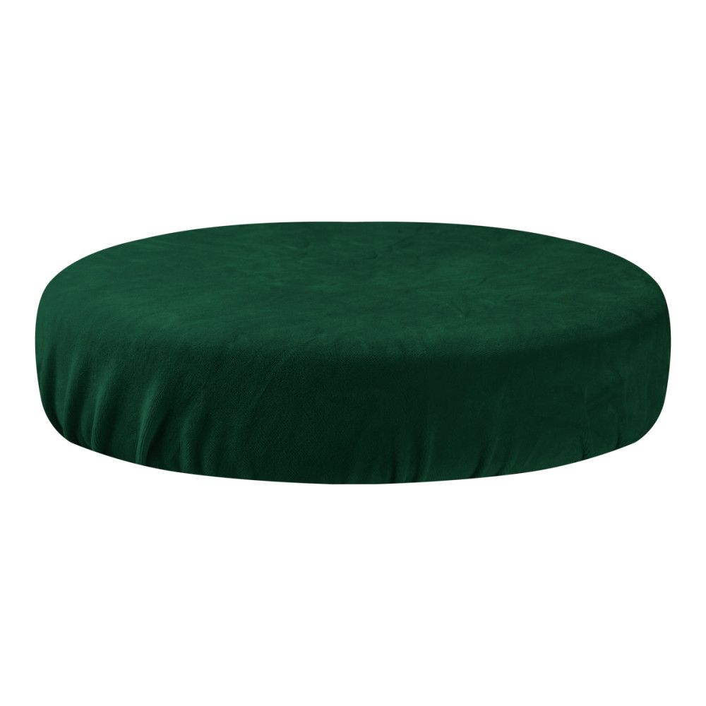Copri sgabello in velluto verde bottiglia main product photo