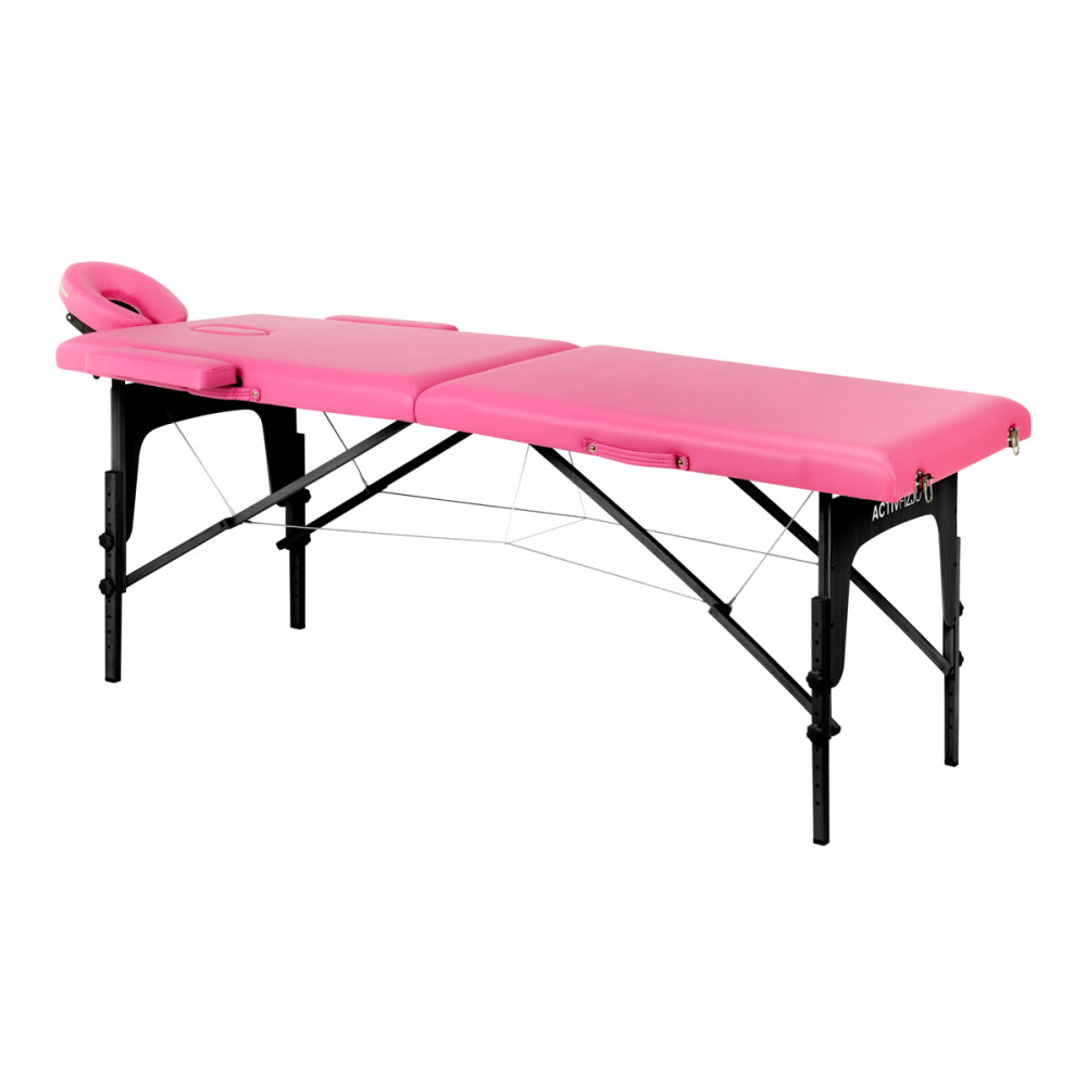 Lettino da massaggio pieghevole in legno Komfort Activ Fizjo 2 segmenti in legno rosa nero main product photo