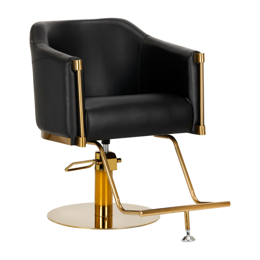 Sedia da parrucchiere Gabbiano Burgos oro nero main product photo