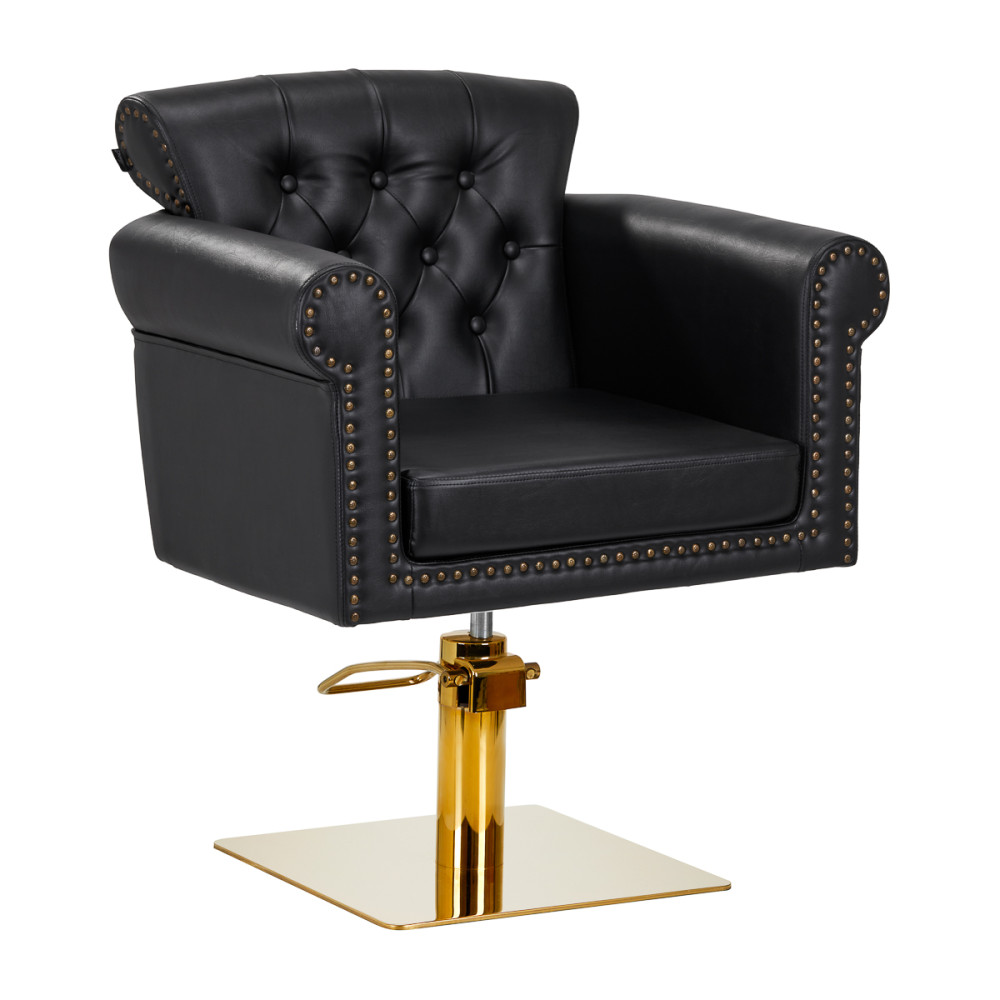 Poltrona da parrucchiere Gabbiano Berlino oro nero main product photo