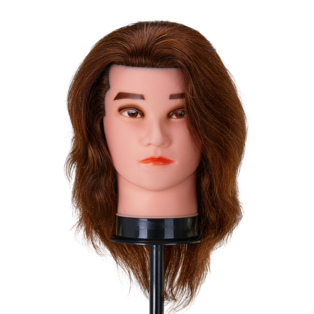 Testa di formazione per parrucchieri Gabbiano WZ3 capelli naturali, colore 4H, lunghezza 8"". main product photo