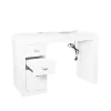 Scrivania cosmetica 312 con assorbitore di cassette bianco lato destro