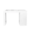Scrivania cosmetica 312 con assorbitore di cassette bianco lato destro