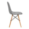 4Rico Sedia scandinava QS-185 ecopelle grigio