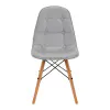 4Rico Sedia scandinava QS-185 ecopelle grigio