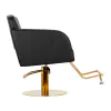 Poltrona da parrucchiere Gabbiano Torino oro nero