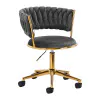 4Rico sedia girevole QS-GW01G grigio velluto