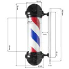 Targa illuminata per barbiere BB-02 nero grande