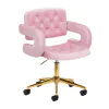 4Rico sedia girevole QS-OF213G velluto rosa