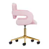 4Rico sedia girevole QS-OF213G velluto rosa