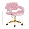 4Rico sedia girevole QS-OF213G velluto rosa
