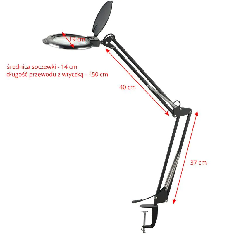 Lampada d'ingrandimento a led Glow Moonlight 8013/6" bianco da tavolo