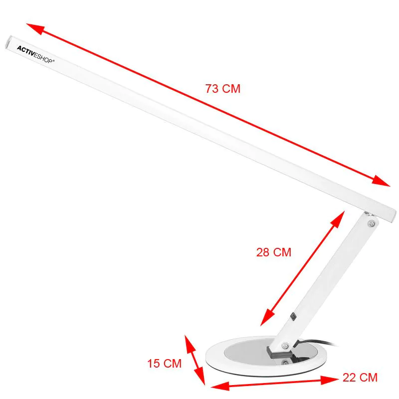Lampada da tavolo a led Slim bianca